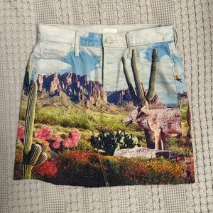 Mother Denim Size 27 (4-6) the tomcat mini skirt fray
